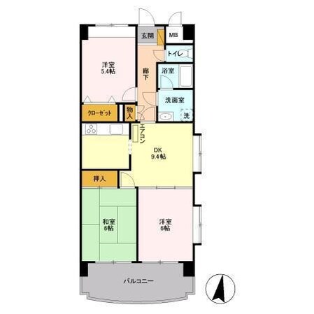 エーヴィゲス市川の物件間取画像